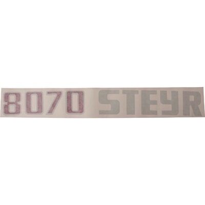 Aufkleber Steyr 8070 links anstelle von Steyr 1-34-177-083